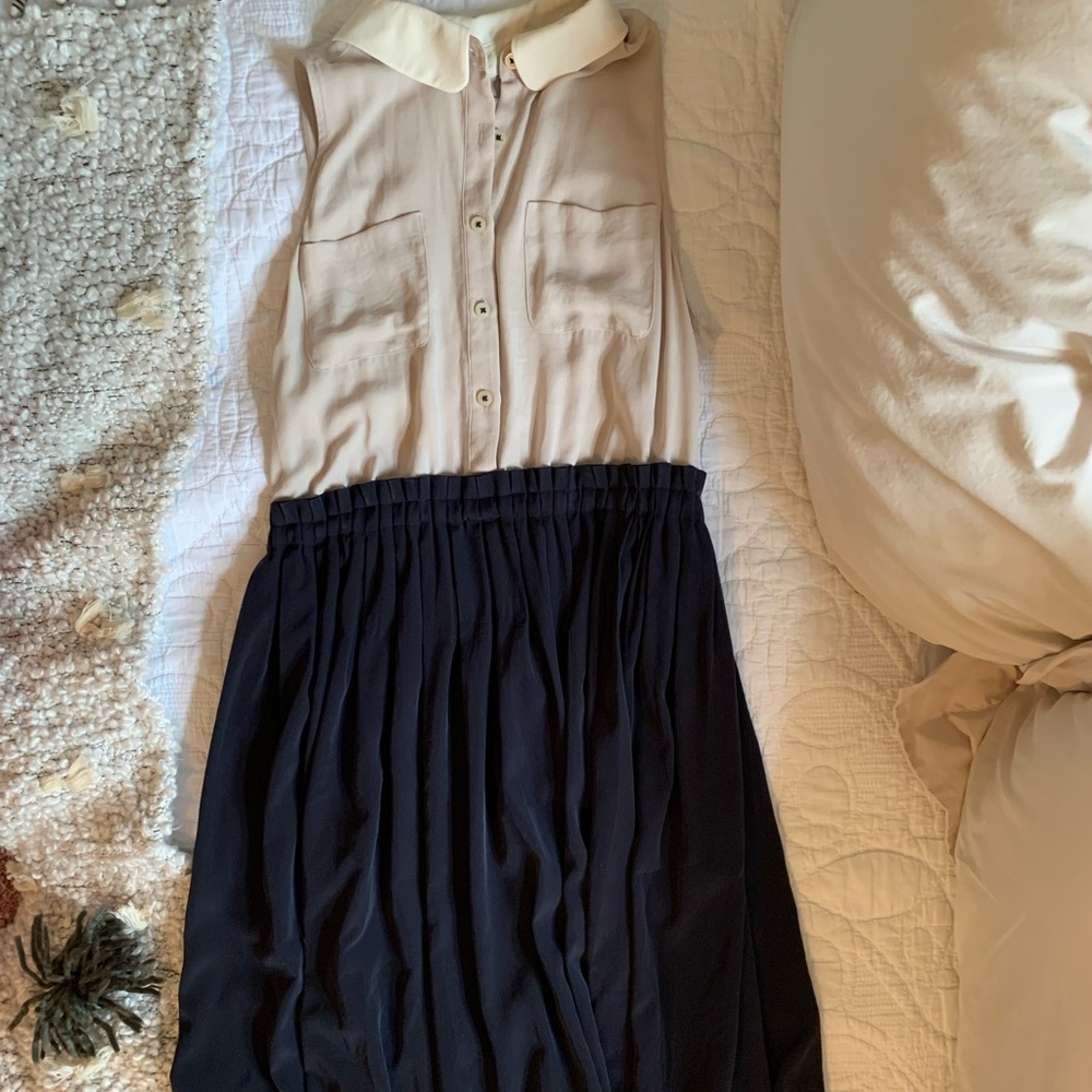 Anthropologie dress with a Peter Pan collar and pockets